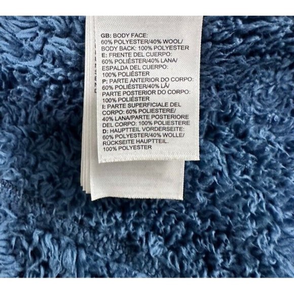 The North Face Womens Size M Zermatt Full Zip in Blue Hooded Wool Blend - Picture 8 of 11